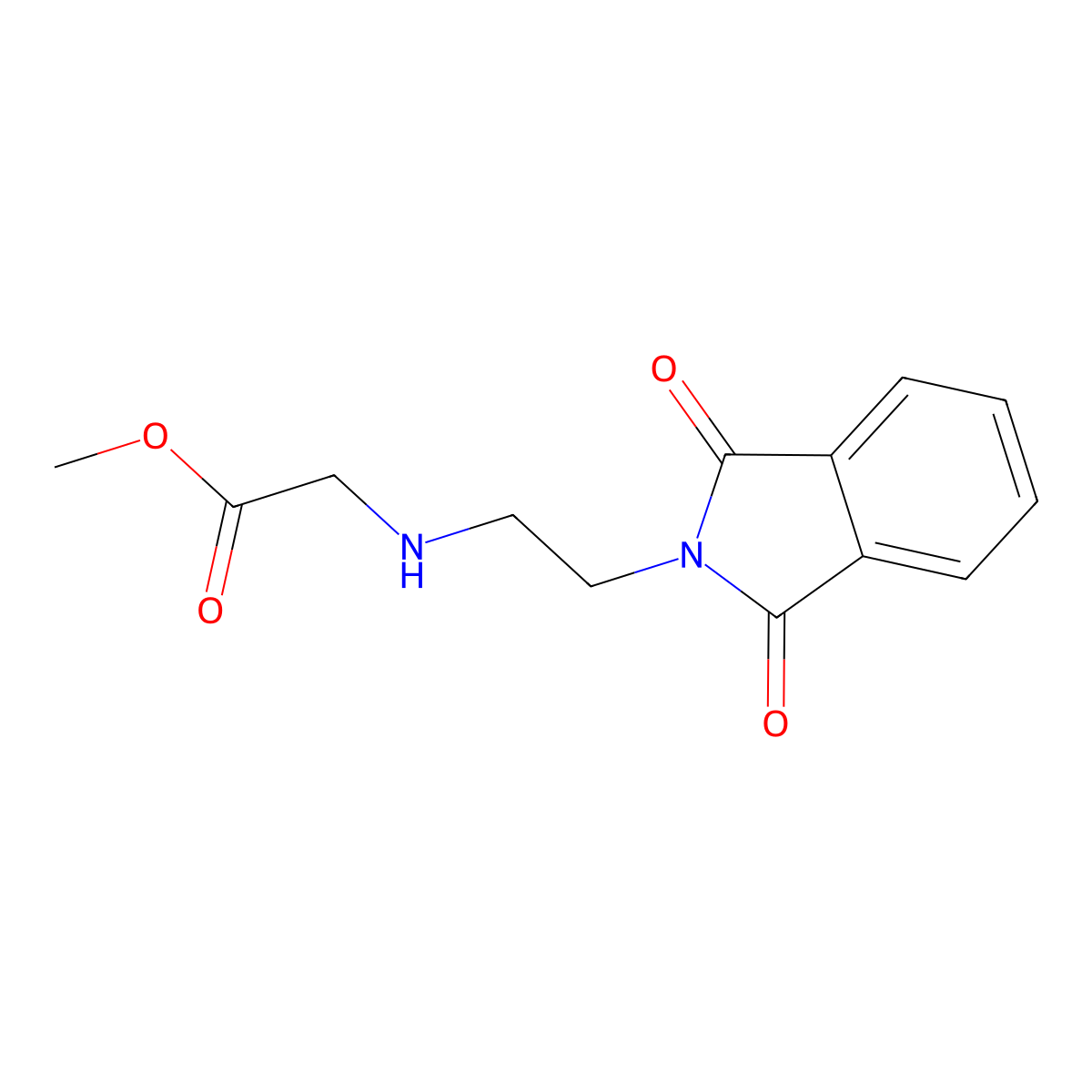 methyl {[2-(1,3-dioxo-1,3-dihydro-2H-isoindol-2-yl)ethyl]amino}acetate molecular structure, CAS 238762-15-7