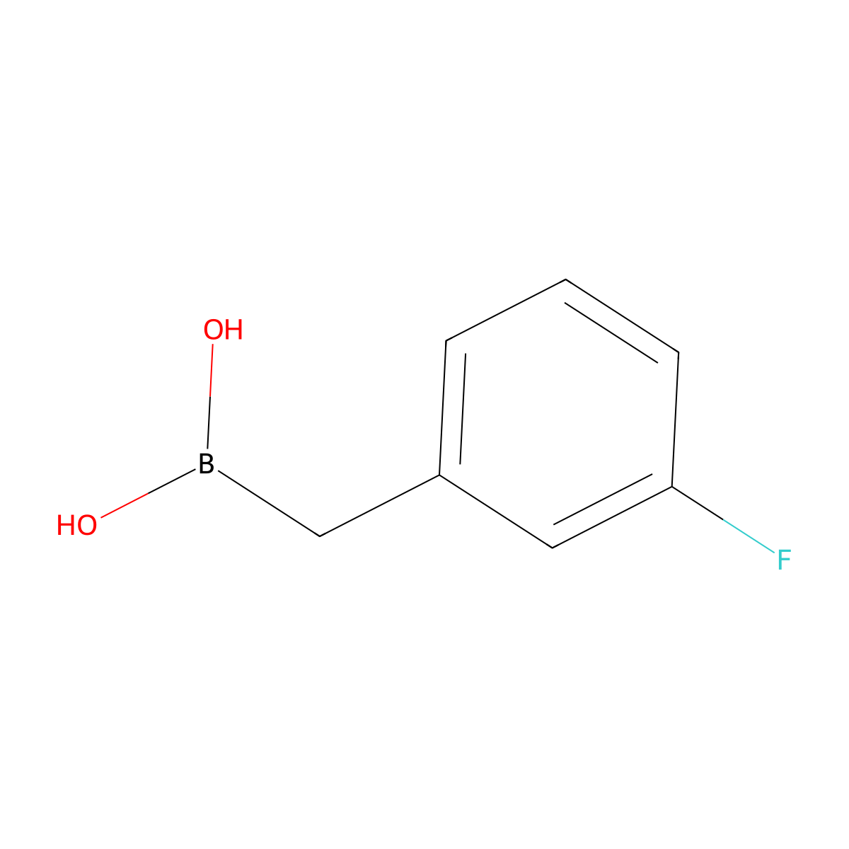 [(3-Fluorophenyl)methyl]boronic acid molecular structure, CAS 238765-10-1