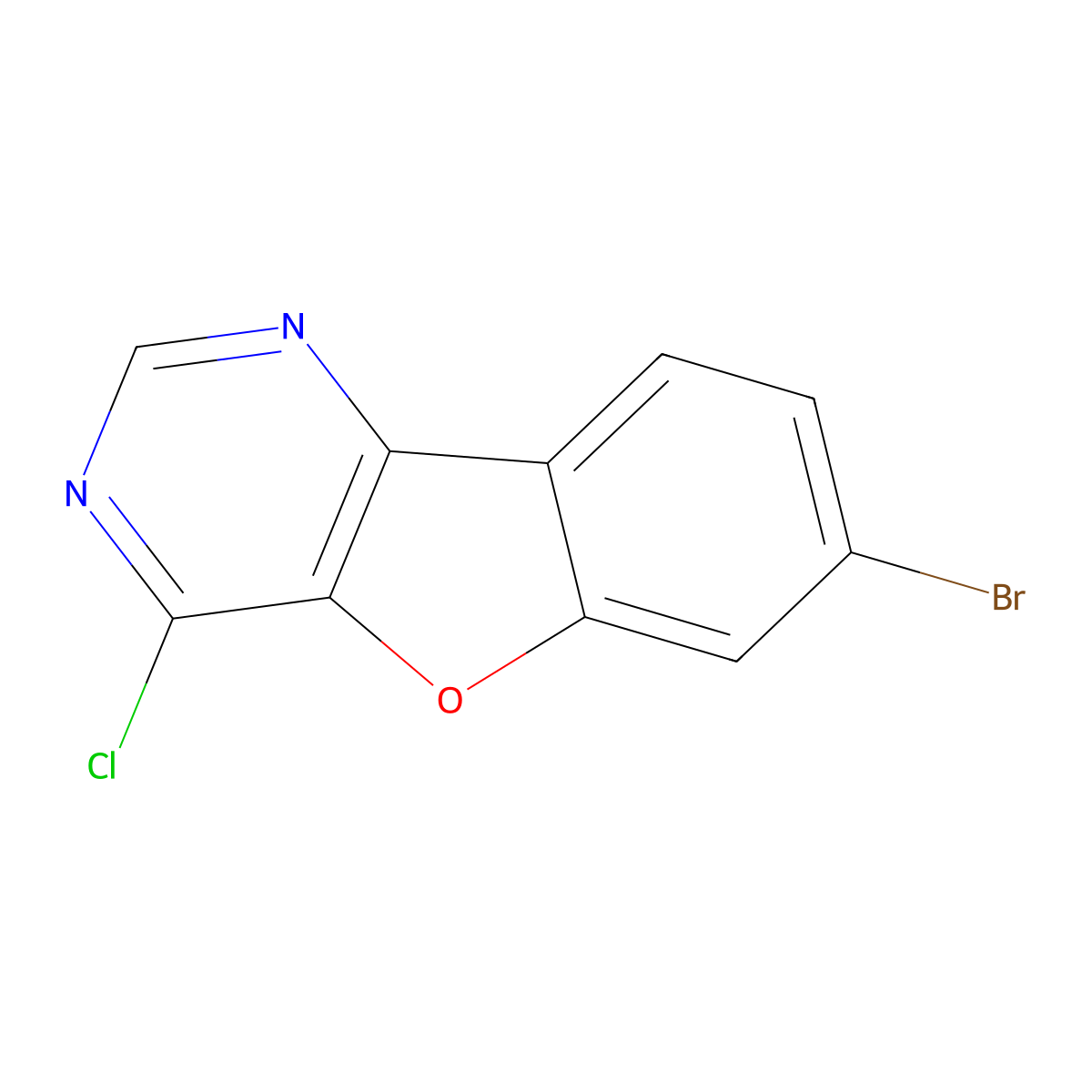 7-Bromo-4-chlorobenZofuro[3,2-d]pyrimidine molecular structure, CAS 2387695-88-5