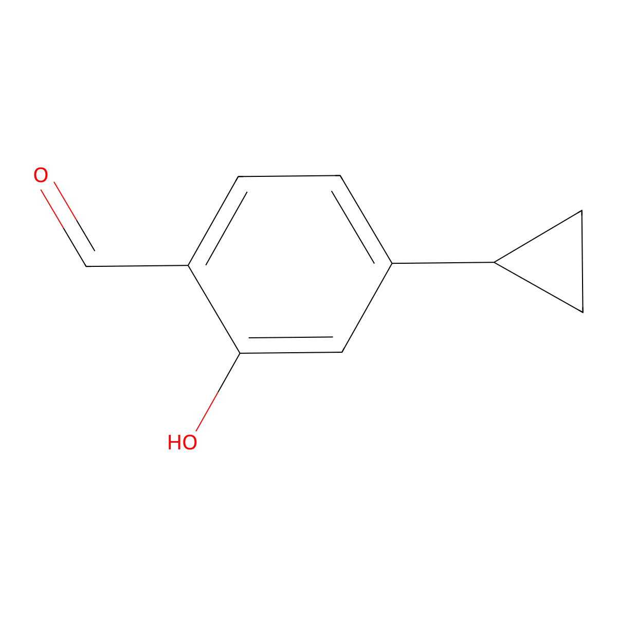 4-Cyclopropyl-2-hydroxybenzaldehyde molecular structure, CAS 2387695-91-0