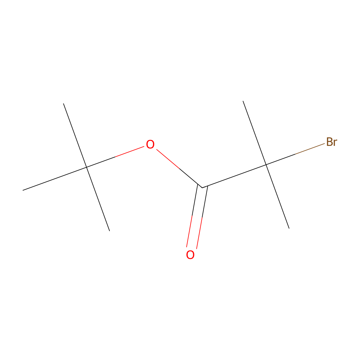 tert-Butyl 2-bromo-2-methylpropionate molecular structure, CAS 23877-12-5