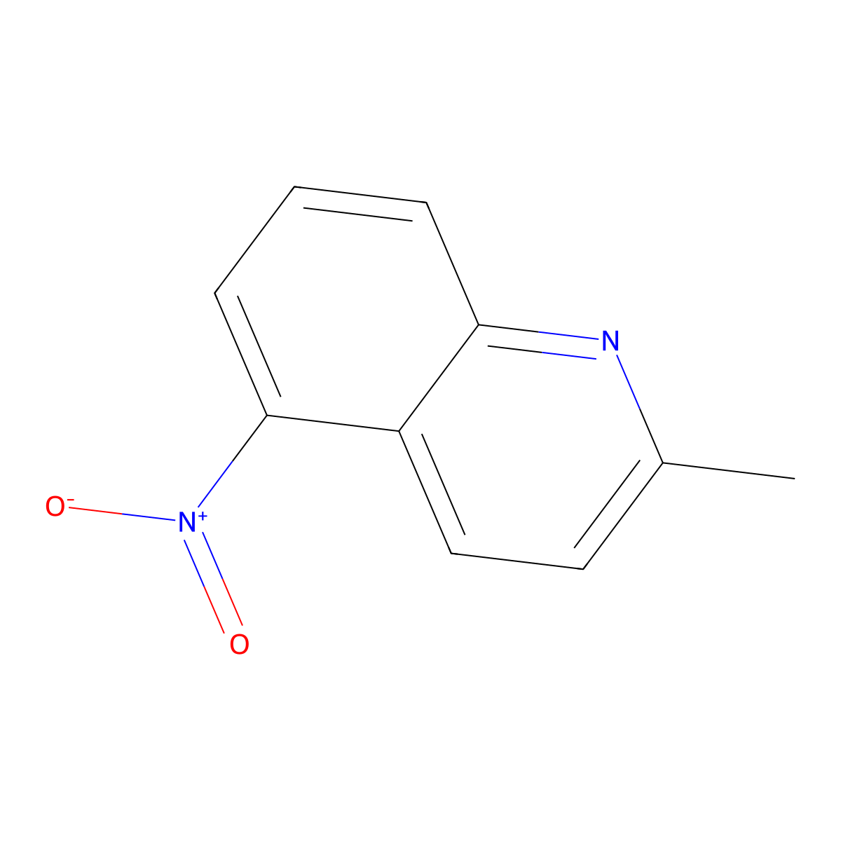 2-Methyl-5-nitroquinoline molecular structure, CAS 23877-94-3