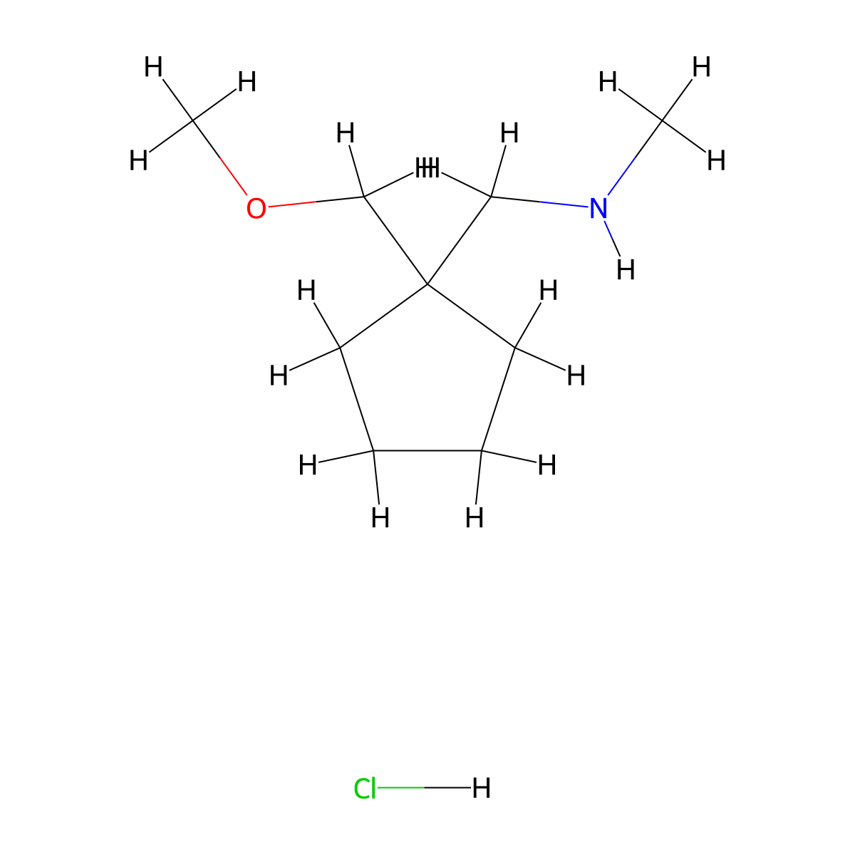 1-(1-(Methoxymethyl)cyclopentyl)-N-methylmethanamine hydrochloride molecular structure, CAS 2387704-17-6