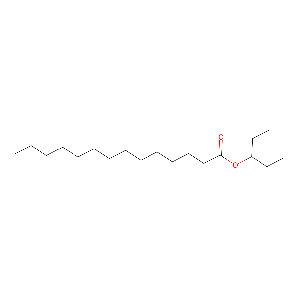 Pentan-3-yl tetradecanoate molecular structure, CAS 2387810-58-2
