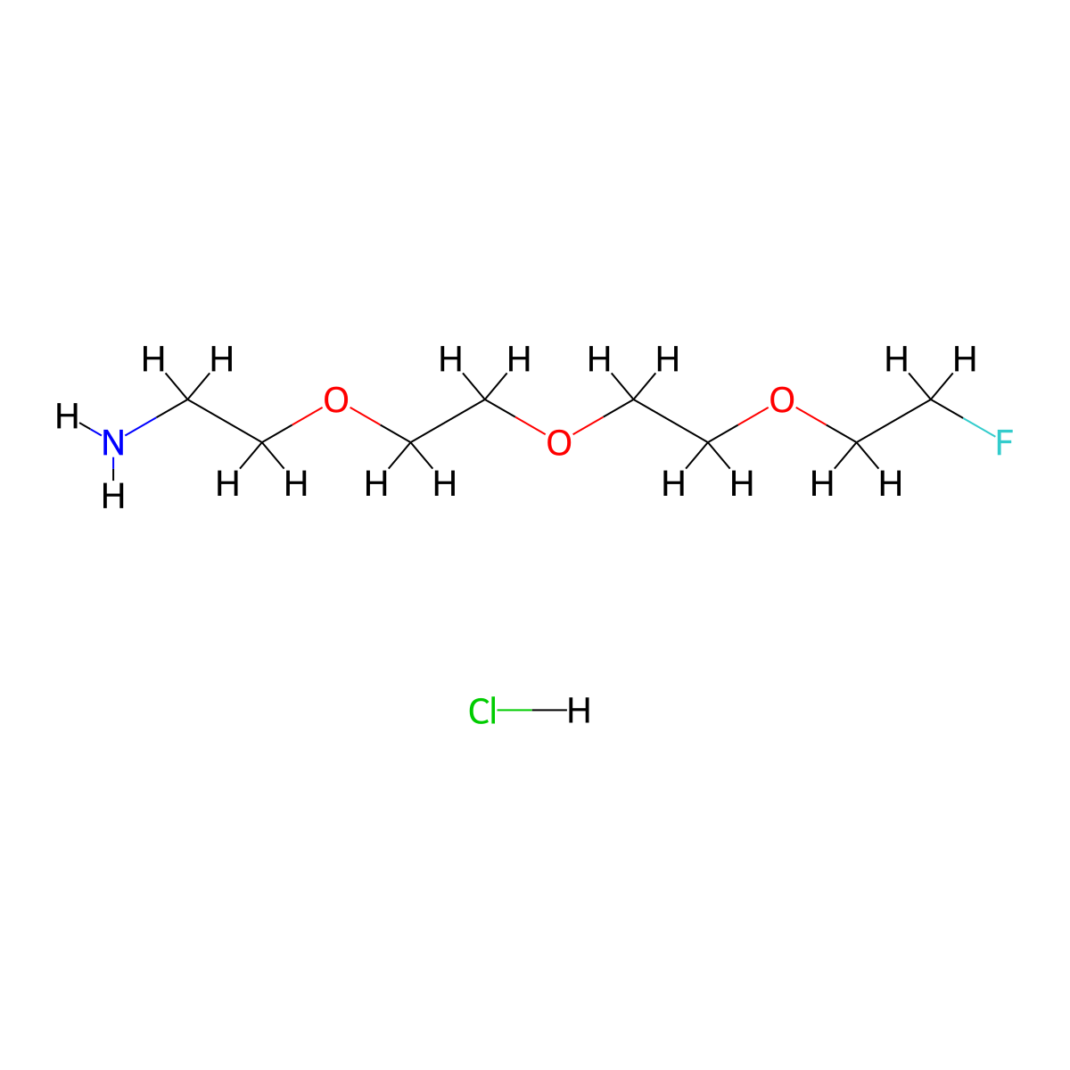 1-[2-(2-Aminoethoxy)ethoxy]-2-(2-fluoroethoxy)ethane hydrochloride molecular structure, CAS 2387846-24-2