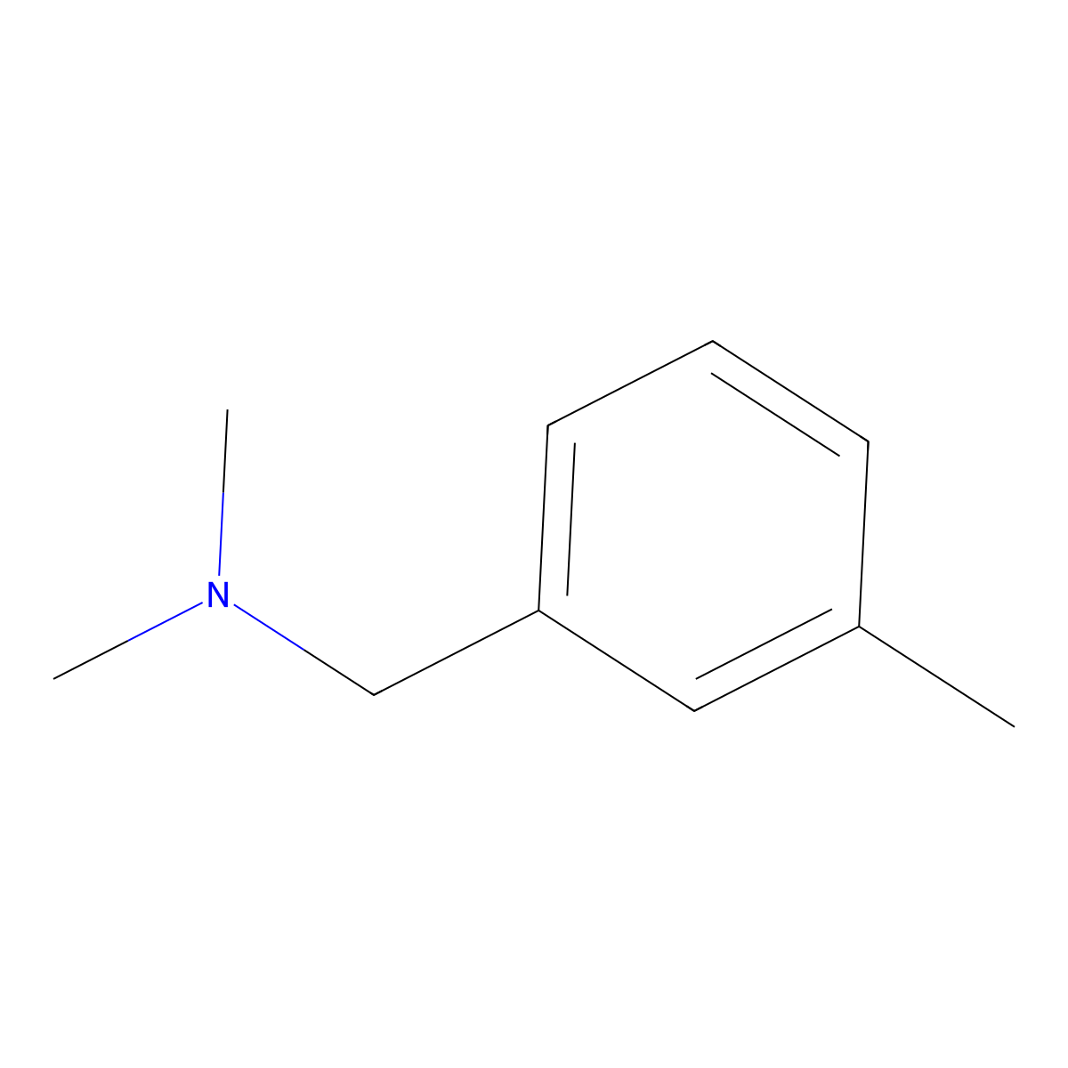 Benzenemethanamine, N,N,ar-trimethyl- molecular structure, CAS 23879-32-5