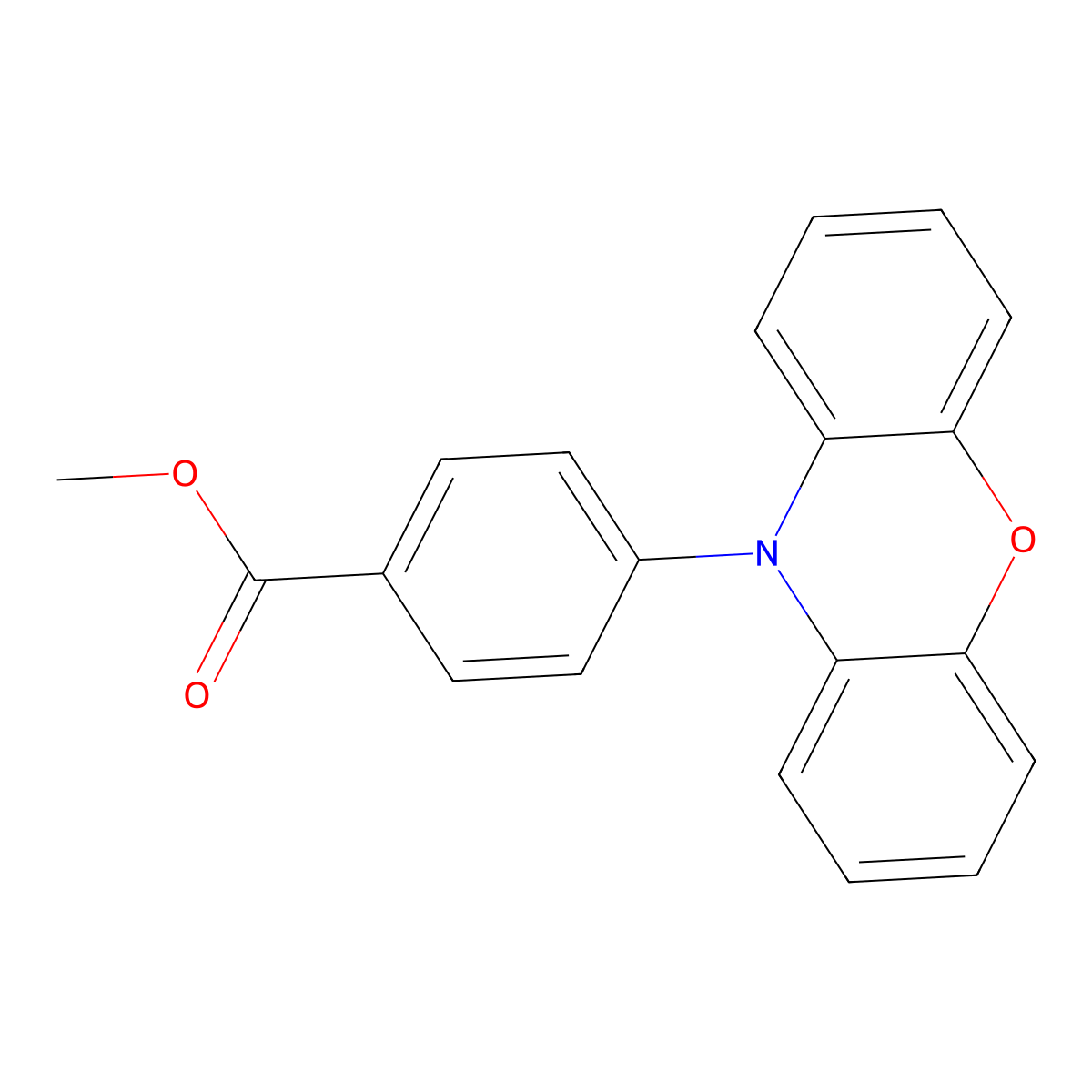 Methyl 4-(10H-phenoxazin-10-yl)benzoate molecular structure, CAS 2387905-32-8