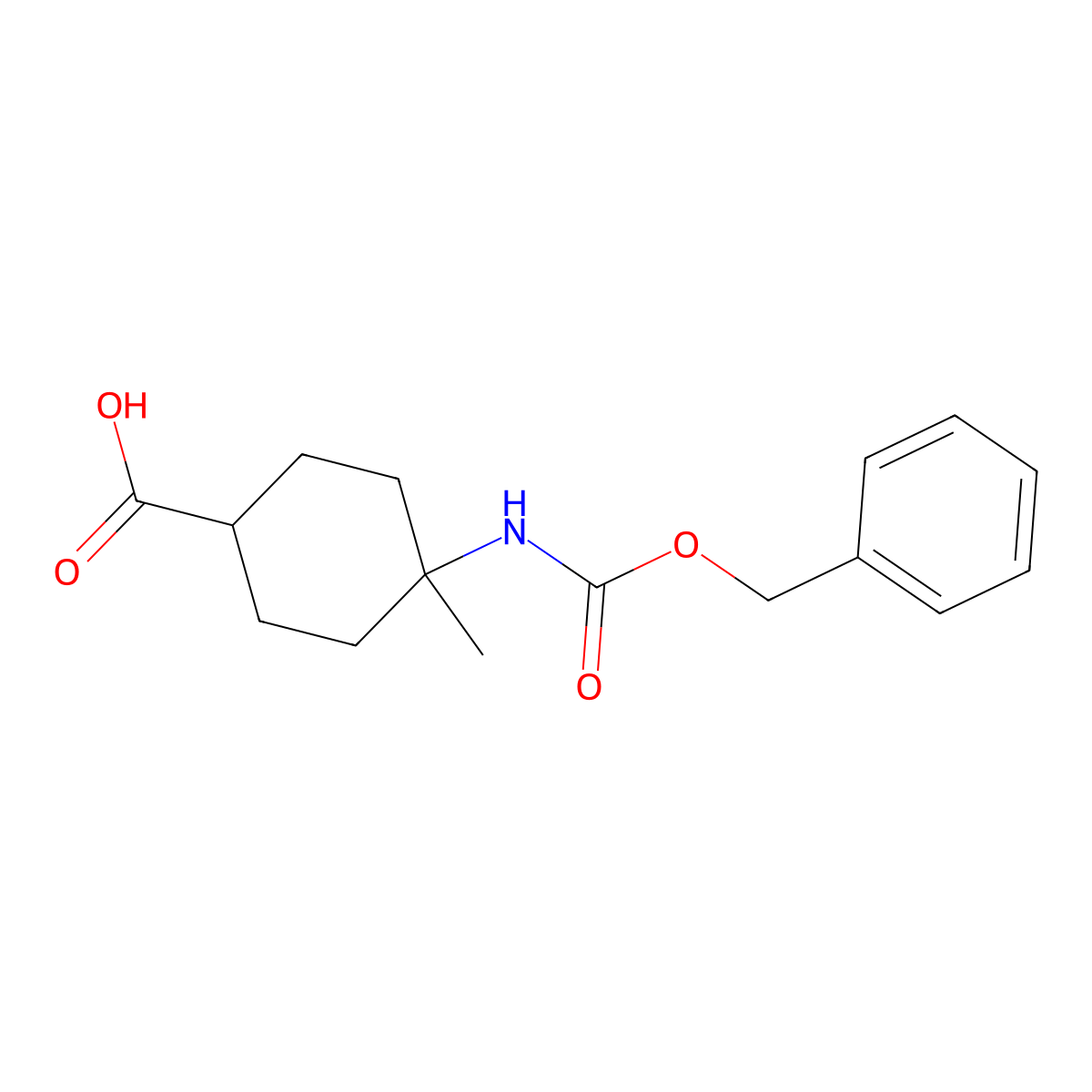 4-{[(Benzyloxy)carbonyl]amino}-4-methylcyclohexane-1-carboxylic acid molecular structure, CAS 2387920-47-8