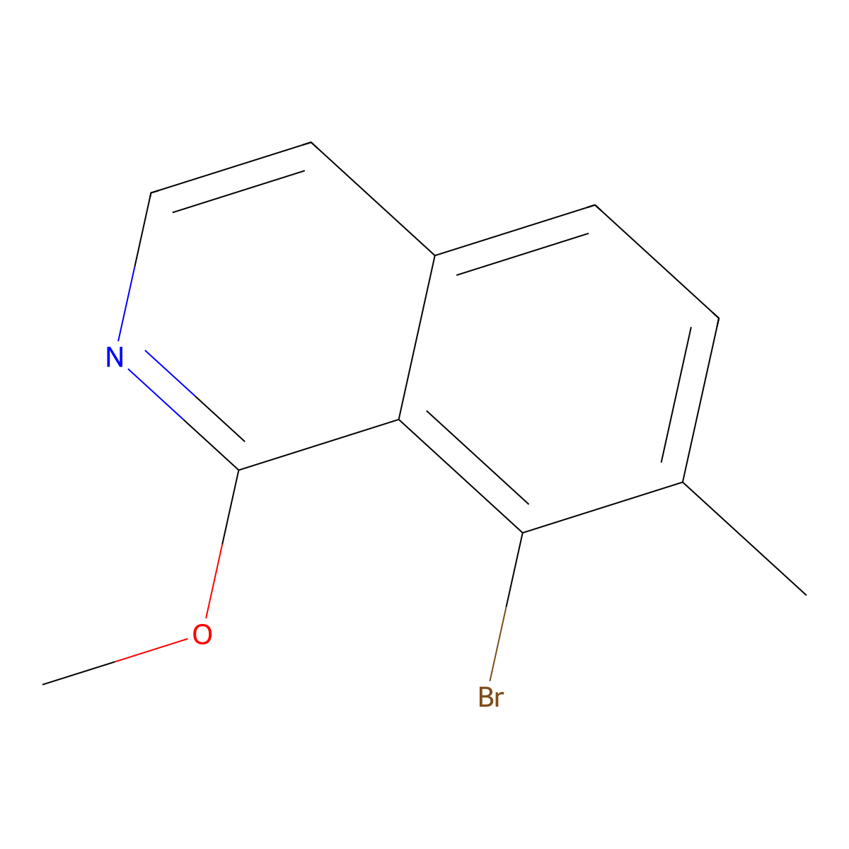 8-Bromo-1-methoxy-7-methylisoquinoline molecular structure, CAS 2387928-42-7