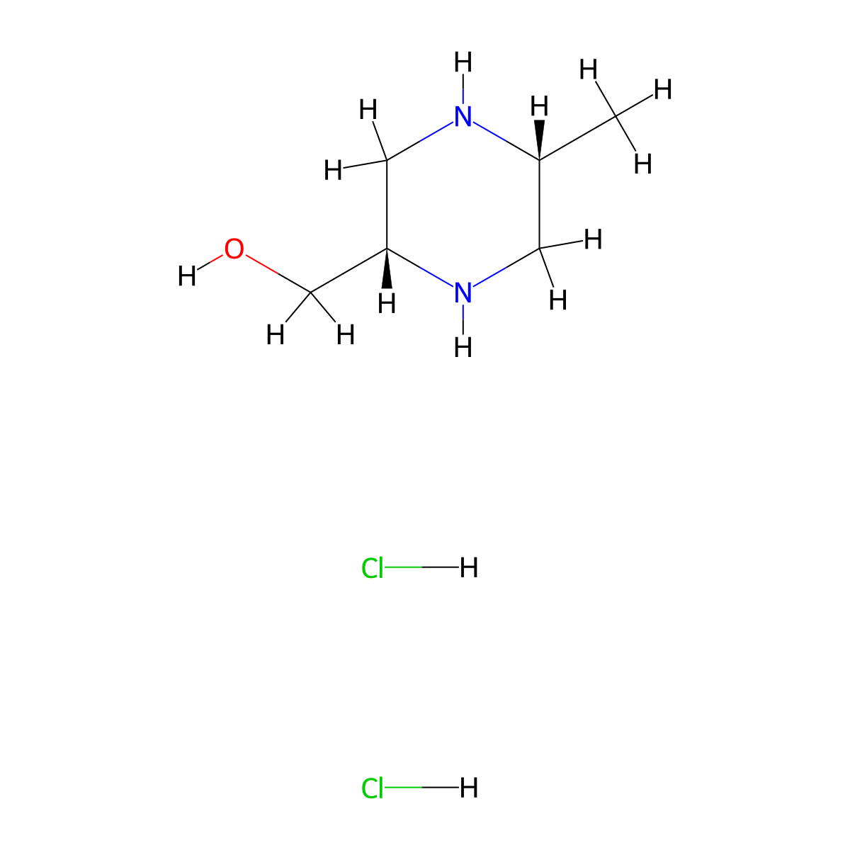 ((2S,5R)-5-methylpiperazin-2-yl)methanol dihydrochloride molecular structure, CAS 2387929-02-2