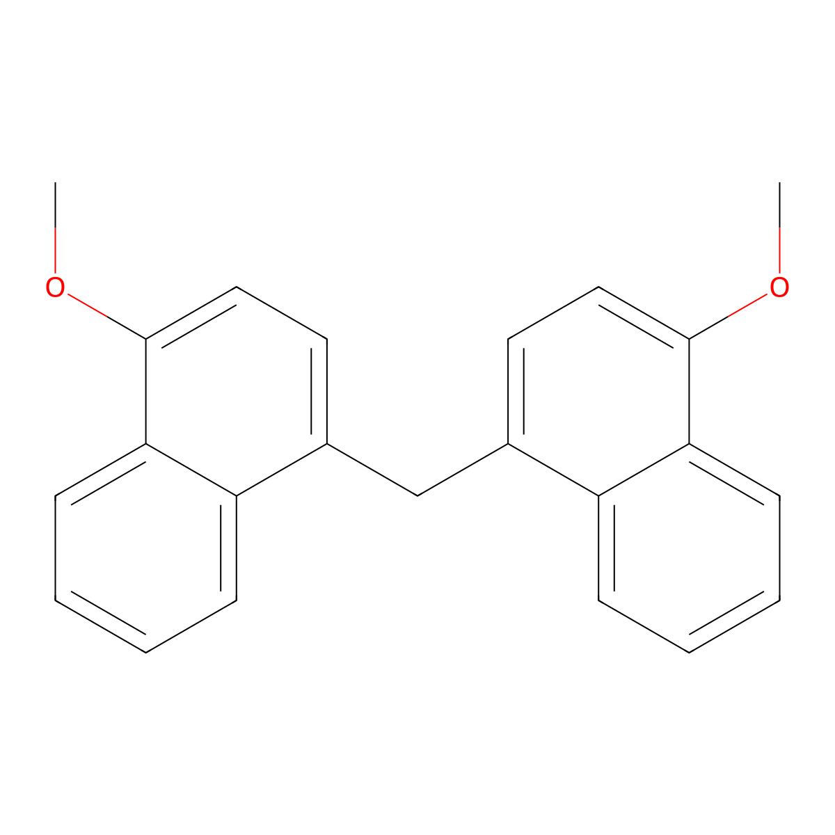 1,1'-Methylenebis(4-methoxynaphthalene) molecular structure, CAS 2388-43-4
