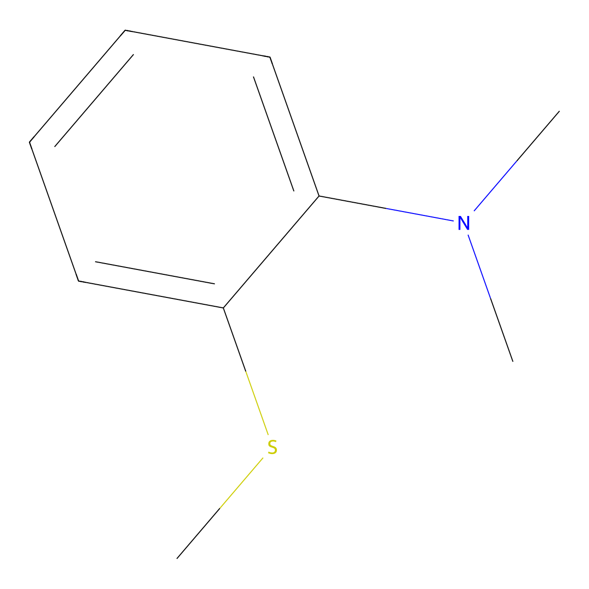 N,N-Dimethyl-2-(methylsulfanyl)aniline molecular structure, CAS 2388-50-3