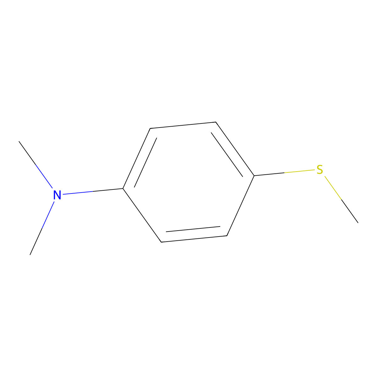 Benzenamine, N,N-dimethyl-4-(methylthio)- molecular structure, CAS 2388-51-4