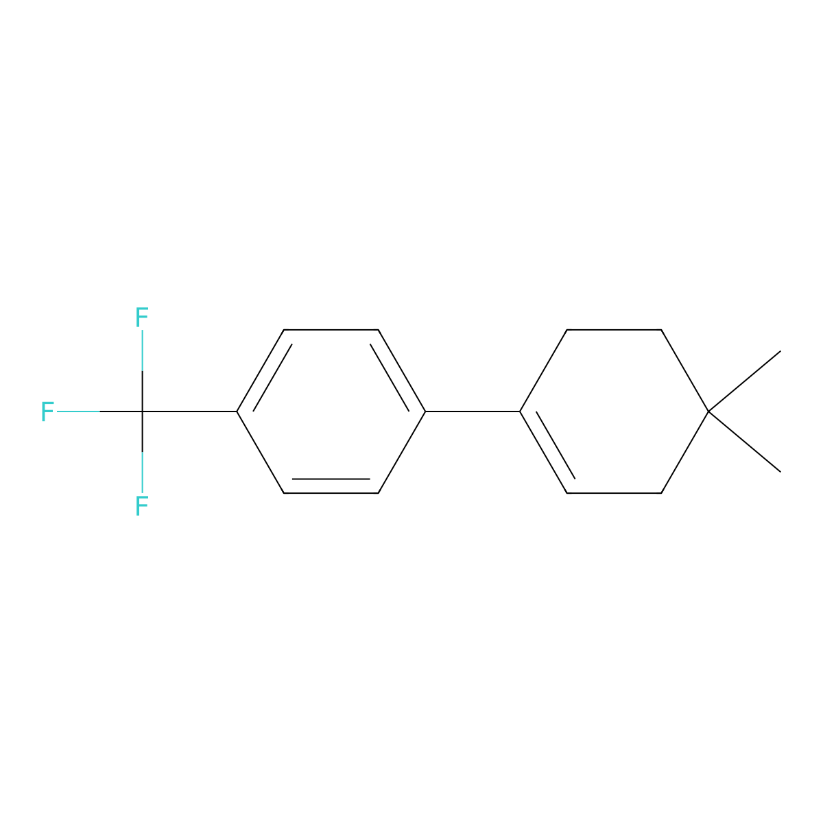 4,4-Dimethyl-4'-(trifluoromethyl)-2,3,4,5-tetrahydro-1,1'-biphenyl molecular structure, CAS 2388468-59-3