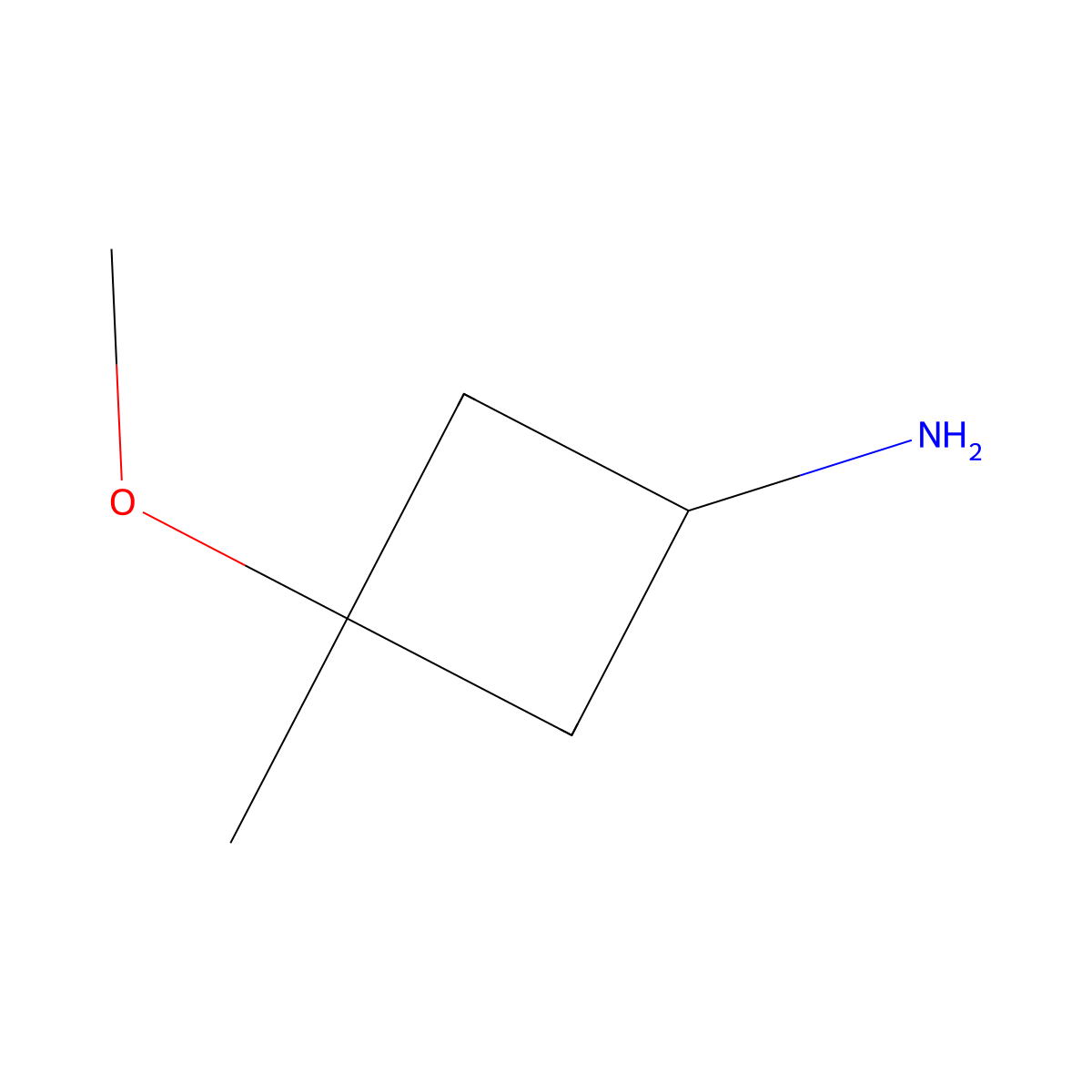 cis-3-Methoxy-3-methylcyclobutan-1-amine molecular structure, CAS 2388474-65-3