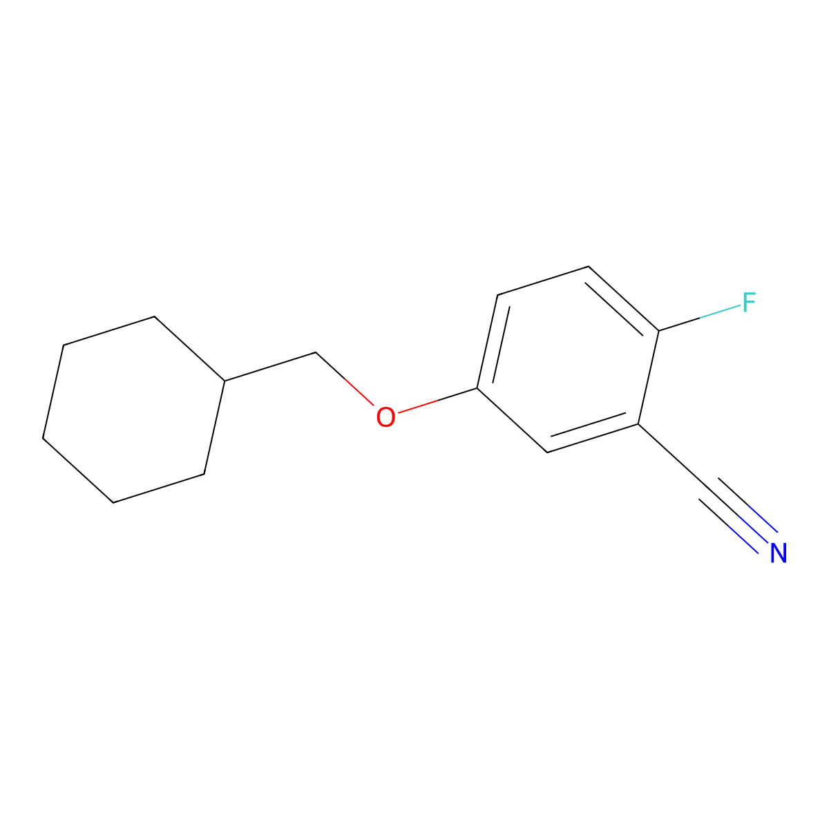 5-(Cyclohexylmethoxy)-2-fluorobenzonitrile molecular structure, CAS 2388478-66-6