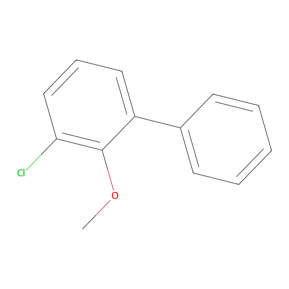 3-Chloro-2-methoxy-1,1'-biphenyl molecular structure, CAS 23885-98-5
