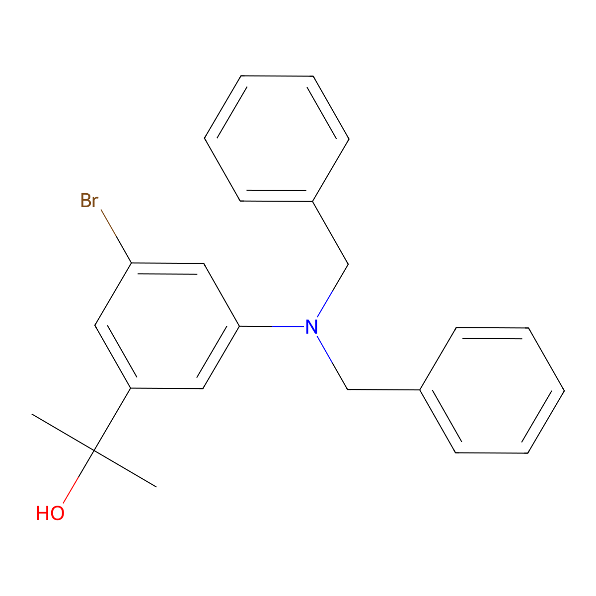 2-(3-Bromo-5-(dibenzylamino)phenyl)propan-2-ol molecular structure, CAS 2388508-20-9