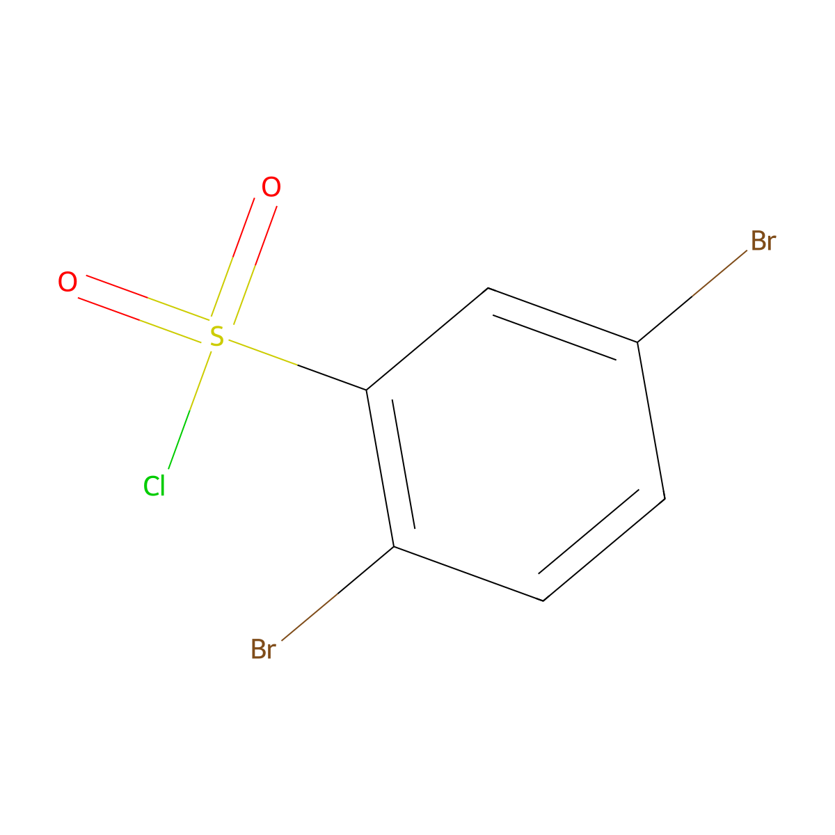 2,5-Dibromobenzenesulfonyl chloride molecular structure, CAS 23886-64-8