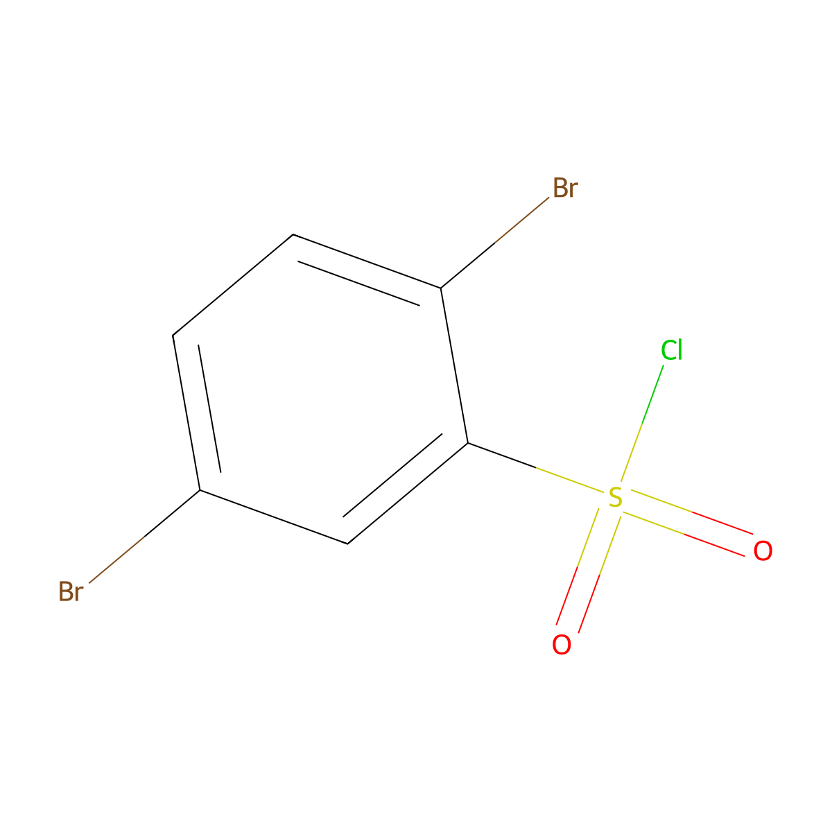 2,5-Dibromobenzenesulfonyl chloride molecular structure, CAS 23886-64-8