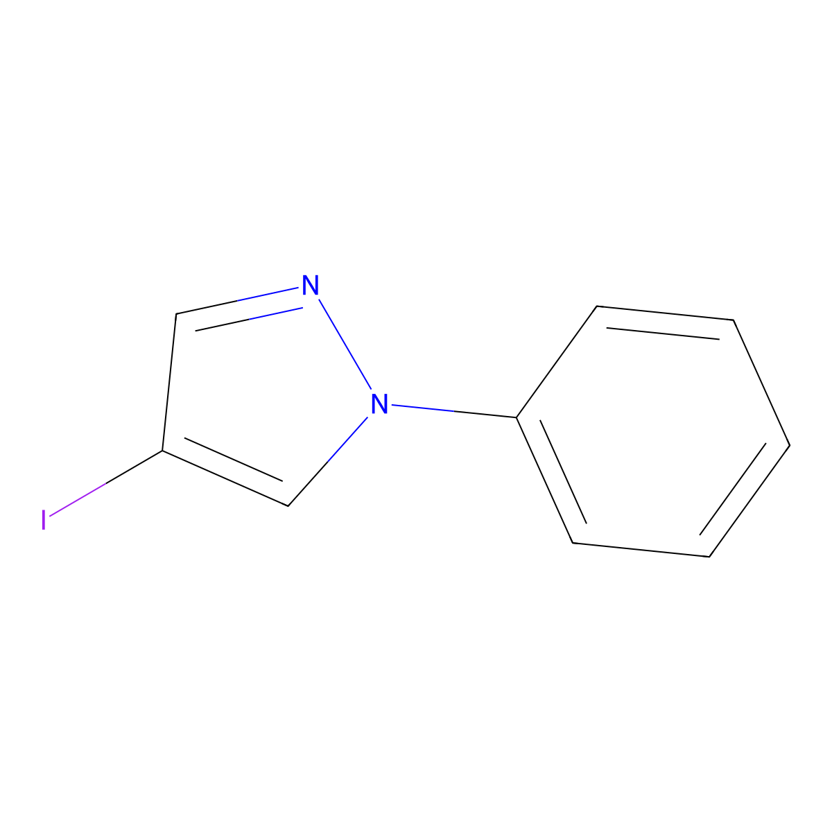4-iodo-1-phenyl-1H-pyrazole molecular structure, CAS 23889-85-2