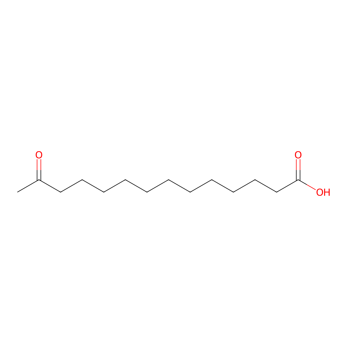 13-Oxotetradecanoic acid molecular structure, CAS 2389-02-8