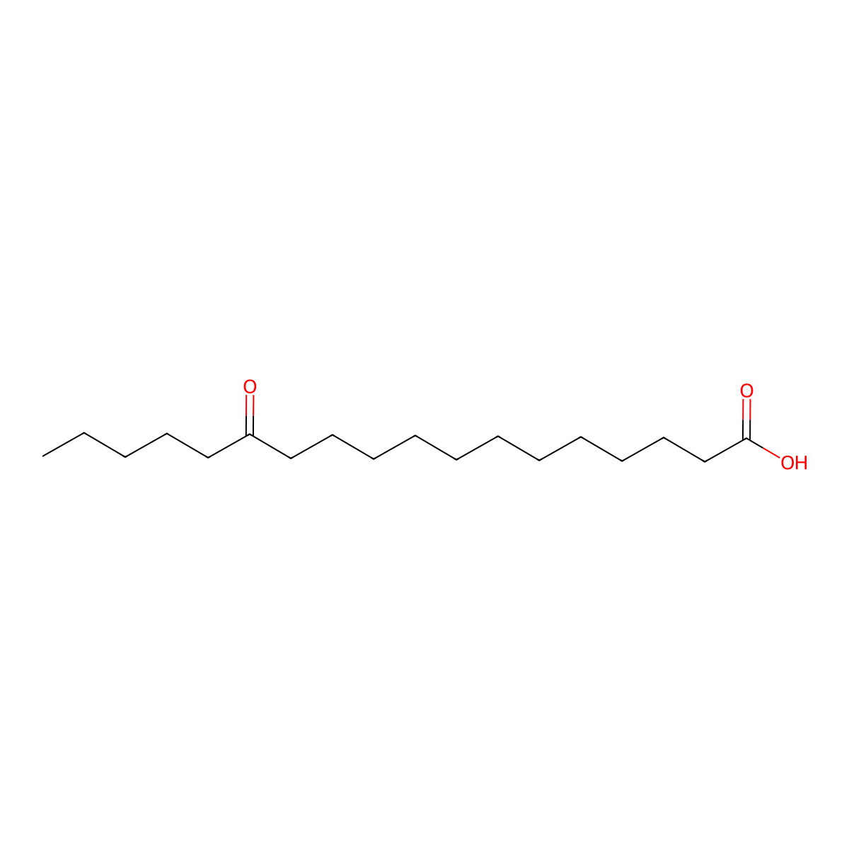 13-Oxooctadecanoic acid molecular structure, CAS 2389-06-2