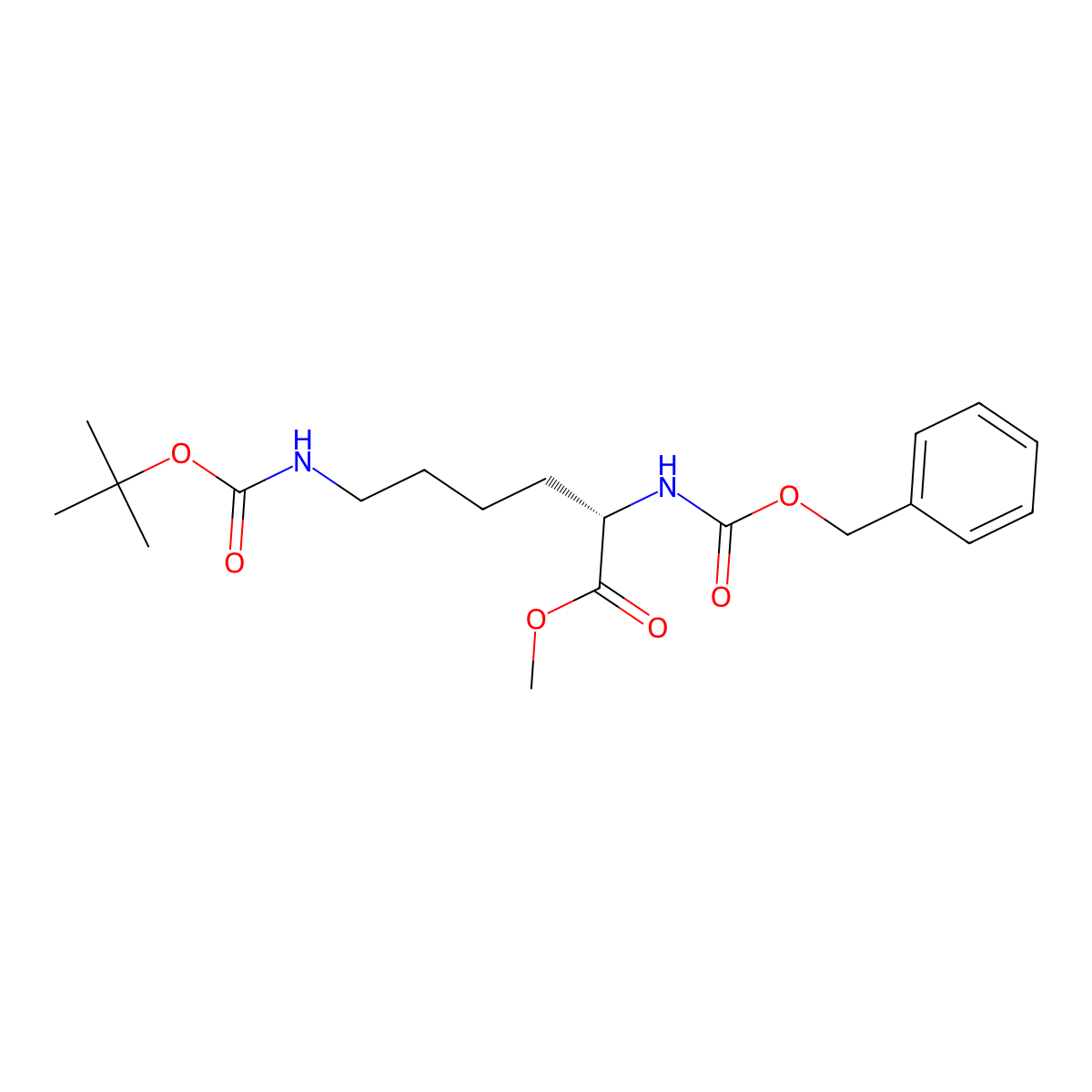 Z-Lys(boc)-ome molecular structure, CAS 2389-49-3