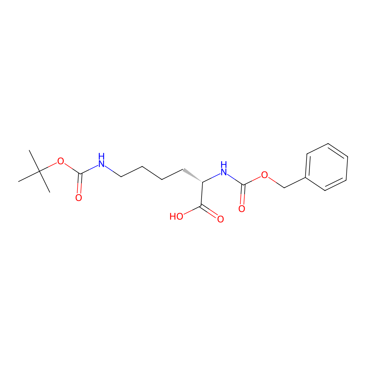IN2-(benzyloxycarbonyl)-N6-(tert-butoxycarbonyl)-L-lysine molecular structure, CAS 2389-60-8