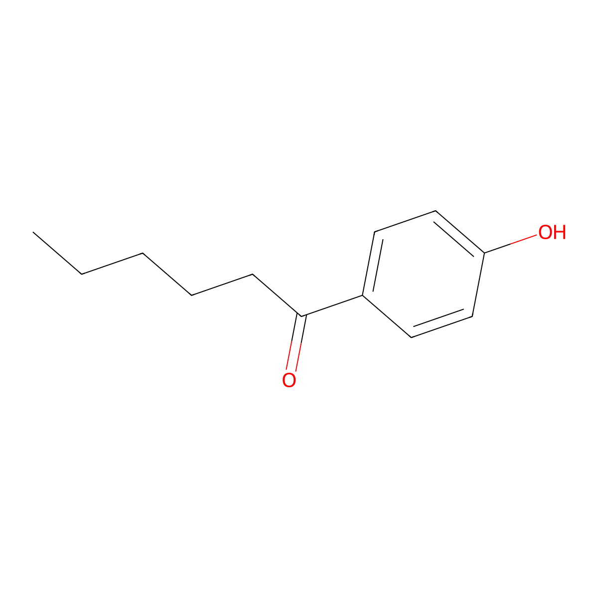 4'-Hydroxyhexanophenone molecular structure, CAS 2389-72-2
