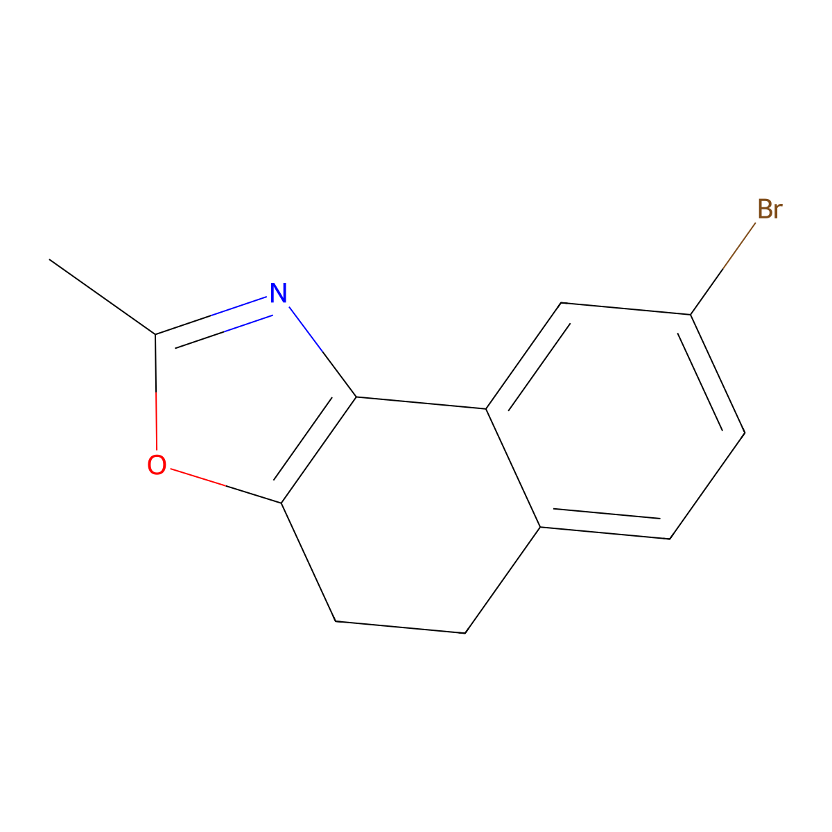 8-Bromo-2-methyl-4,5-dihydronaphtho[1,2-d]oxazole molecular structure, CAS 2389009-27-0