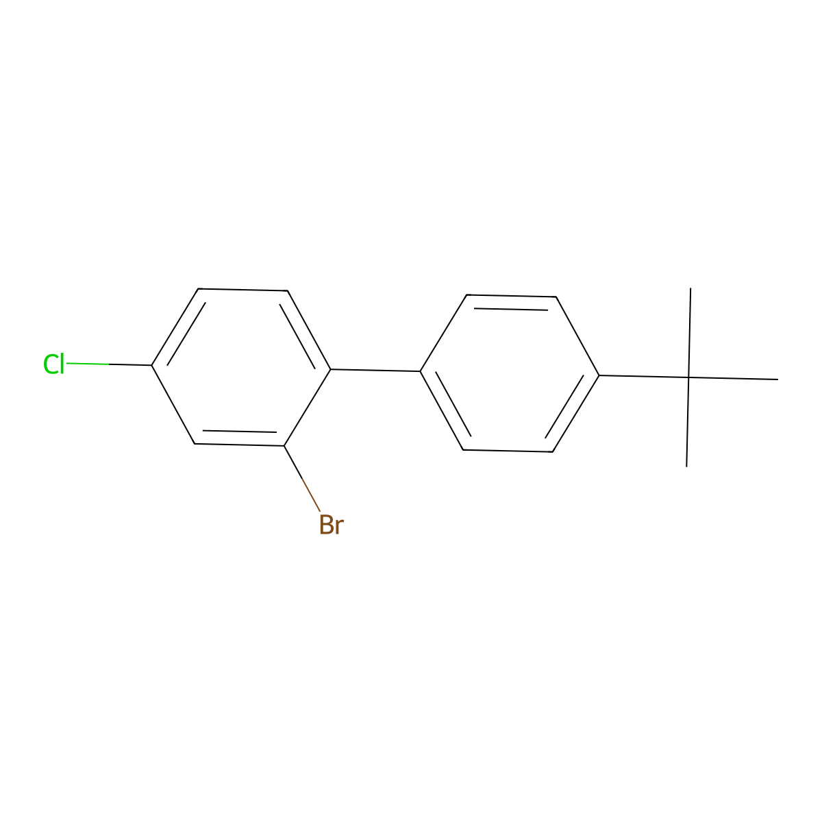 2-Bromo-4'-(tert-butyl)-4-chloro-1,1'-biphenyl molecular structure, CAS 2389017-93-8