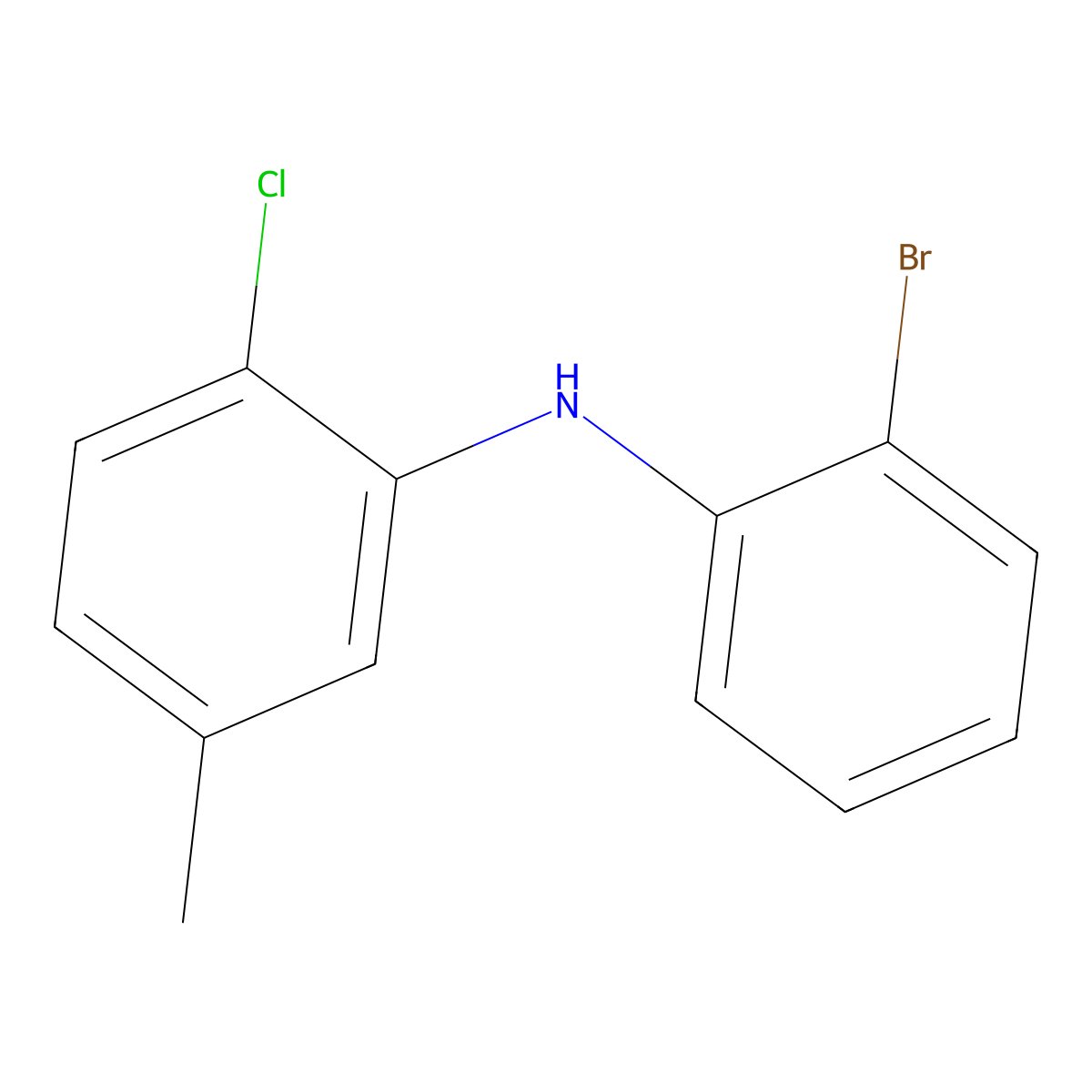 N-(2-Bromophenyl)-2-chloro-5-methylaniline molecular structure, CAS 2389017-94-9