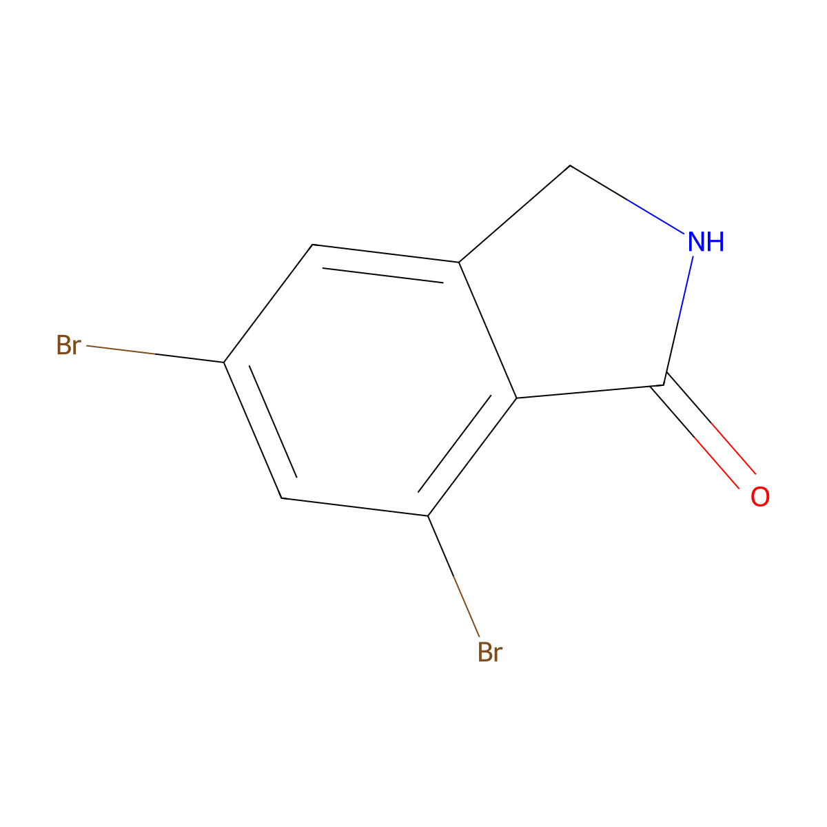 5,7-Dibromo-1-isoindolinone molecular structure, CAS 2389018-01-1