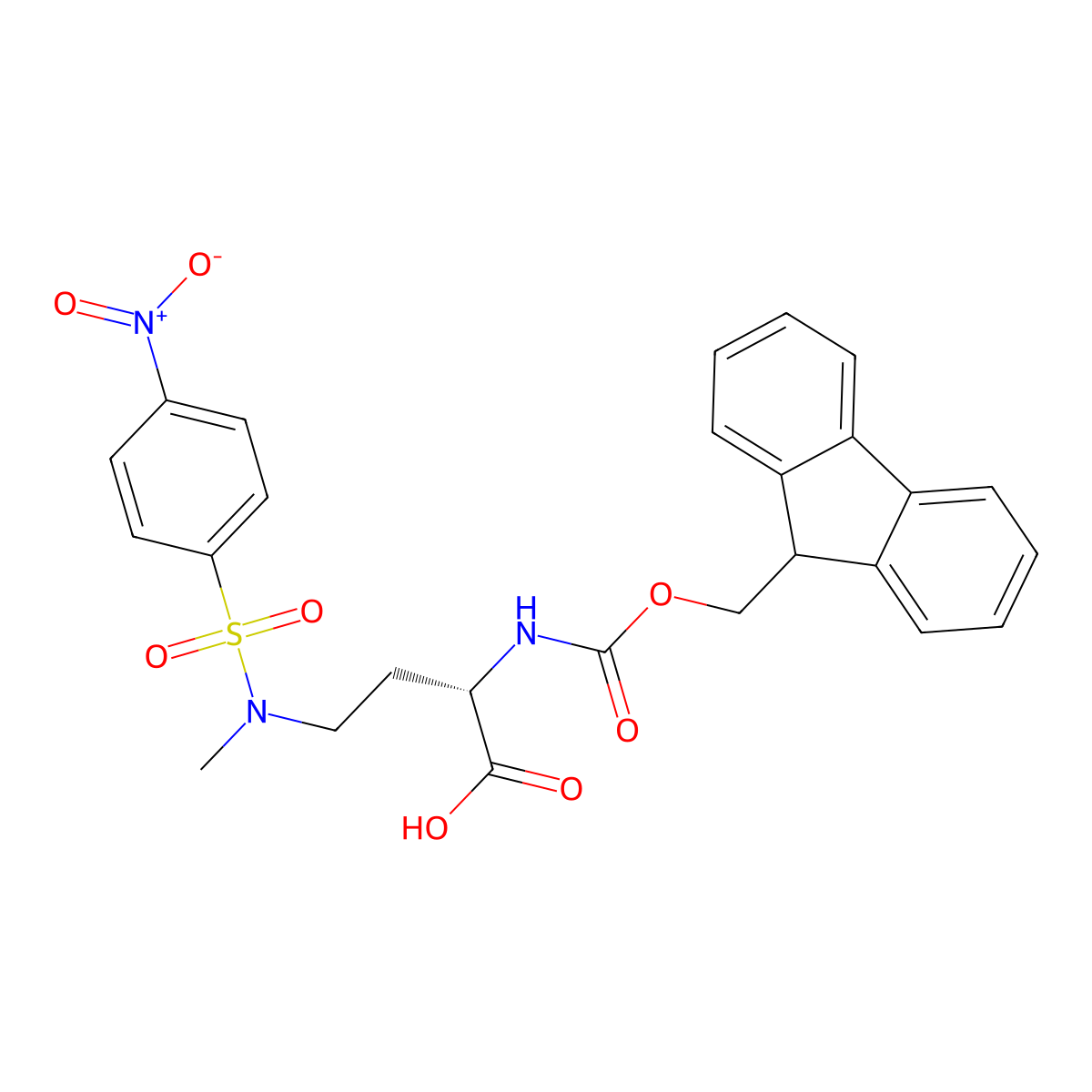 Fmoc-L-Dab(Me,Ns)-OH molecular structure, CAS 2389078-09-3