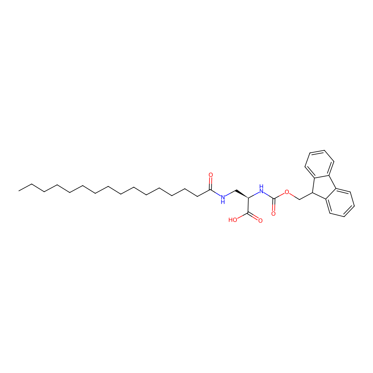 Fmoc-D-Dap(Palm)-OH molecular structure, CAS 2389078-17-3