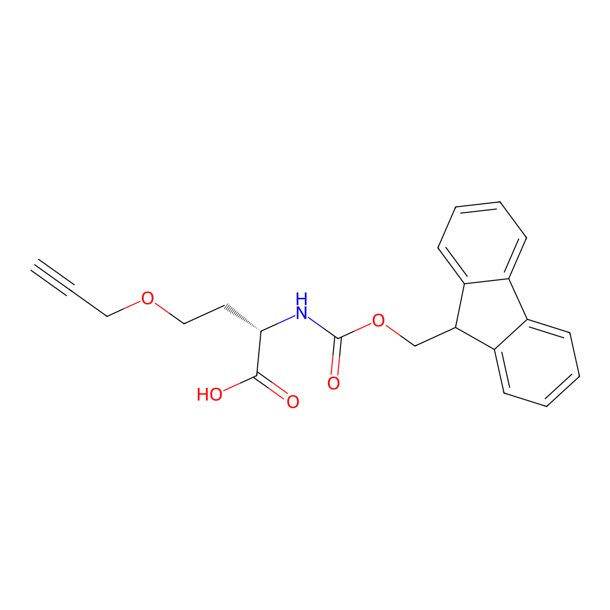 Fmoc-Hse(2-Propynyl)-OH molecular structure, CAS 2389078-27-5