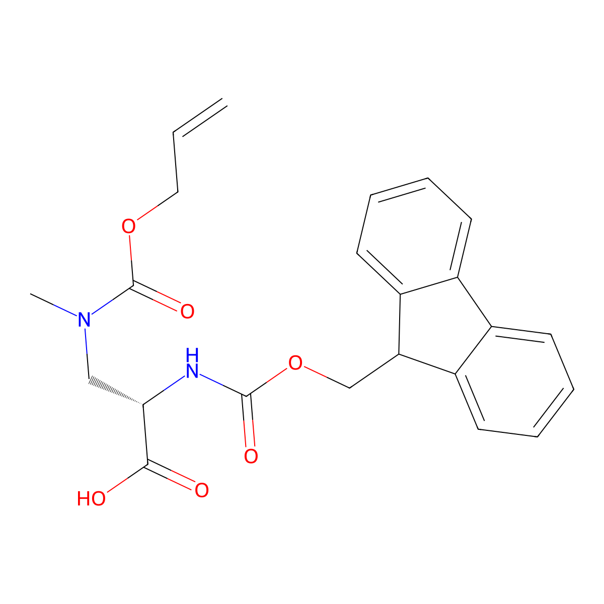 Fmoc-Dap(Alloc,Me) molecular structure, CAS 2389078-45-7