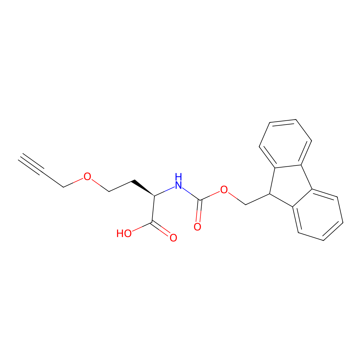 Fmoc-D-Hse(2-Propynyl)-OH molecular structure, CAS 2389078-51-5