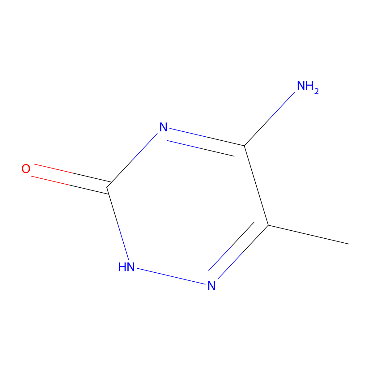 5-Amino-6-methyl-1,2,4-triazin-3-ol molecular structure, CAS 23891-10-3