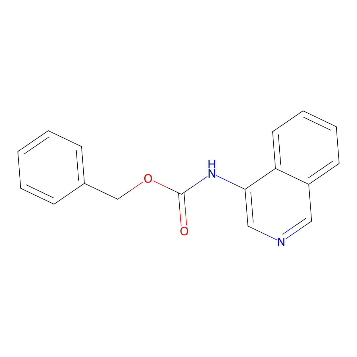 benzyl N-(isoquinolin-4-yl)carbamate molecular structure, CAS 23891-29-4