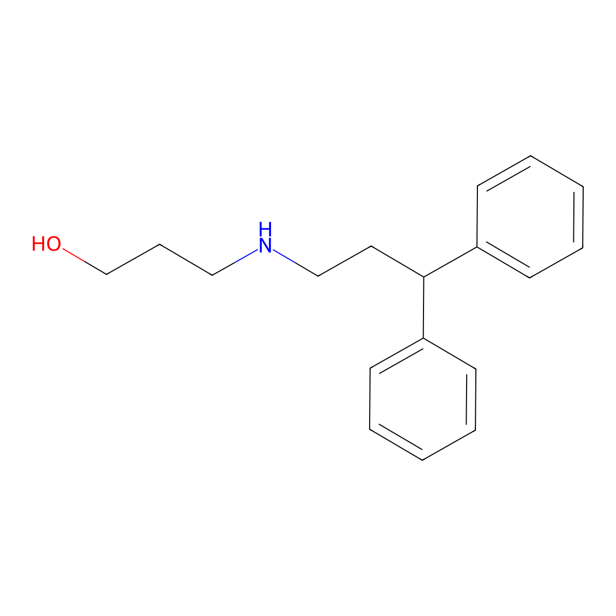 3-(3,3-Diphenylpropylamino)propan-1-ol molecular structure, CAS 23891-56-7
