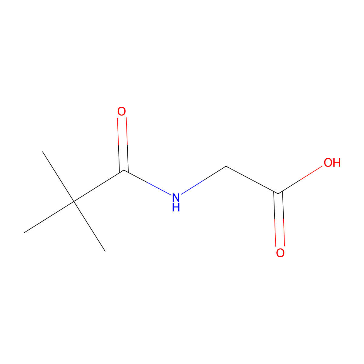 2-Pivalamidoacetic acid molecular structure, CAS 23891-96-5