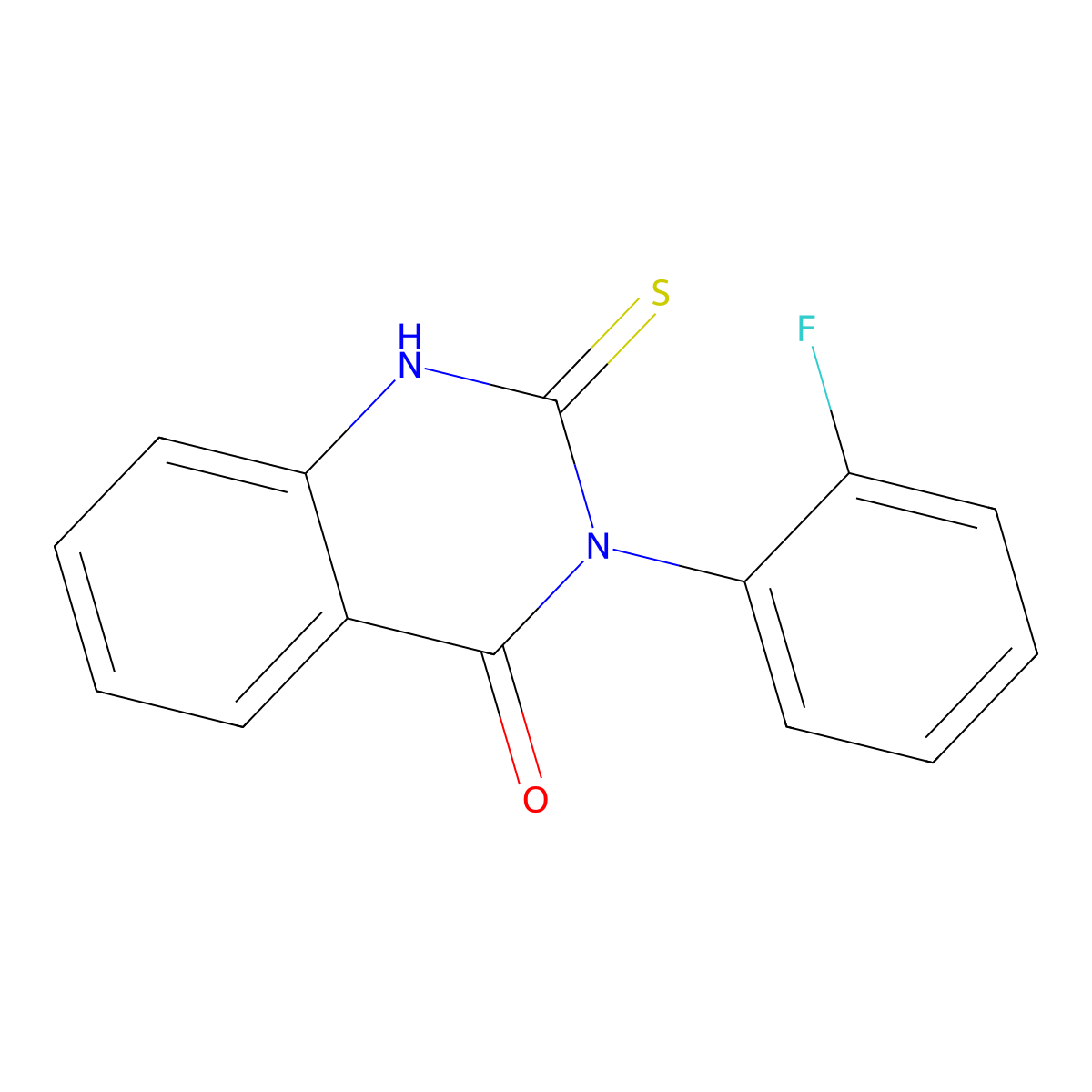 3-(2-fluorophenyl)-2-thioxo-2,3-dihydroquinazolin-4(1H)-one molecular structure, CAS 23892-21-9