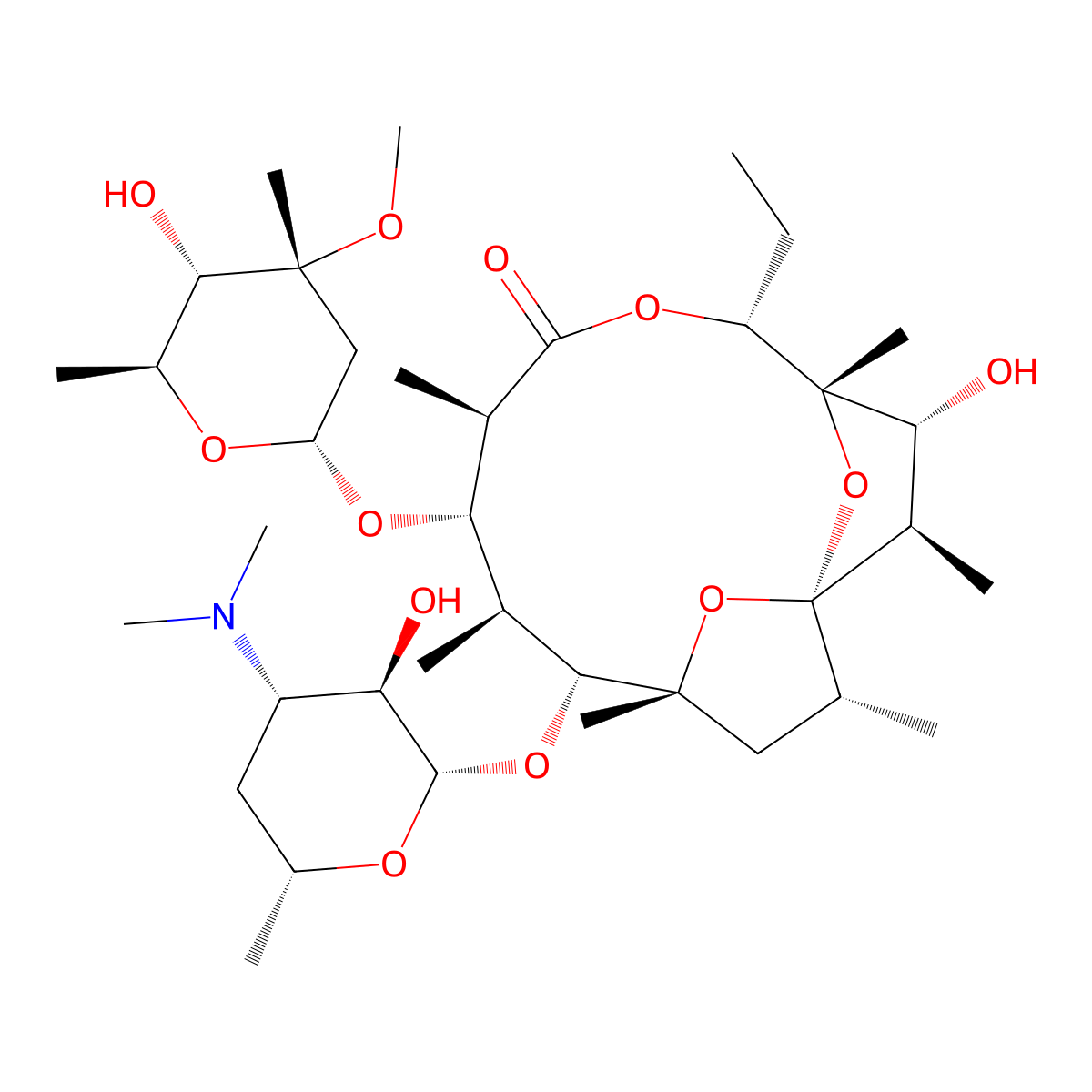 Anhydroerythromycin A molecular structure, CAS 23893-13-2