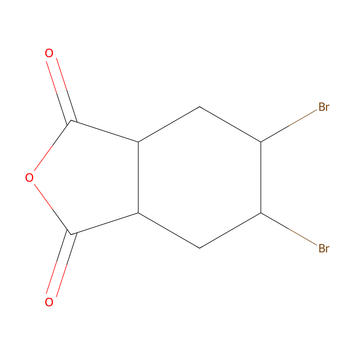 5,6-Dibromohexahydroisobenzofuran-1,3-dione molecular structure, CAS 23893-84-7