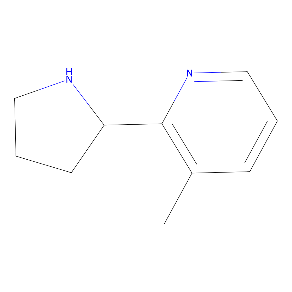 3-Methyl-2-(pyrrolidin-2-yl)pyridine molecular structure, CAS 23894-37-3