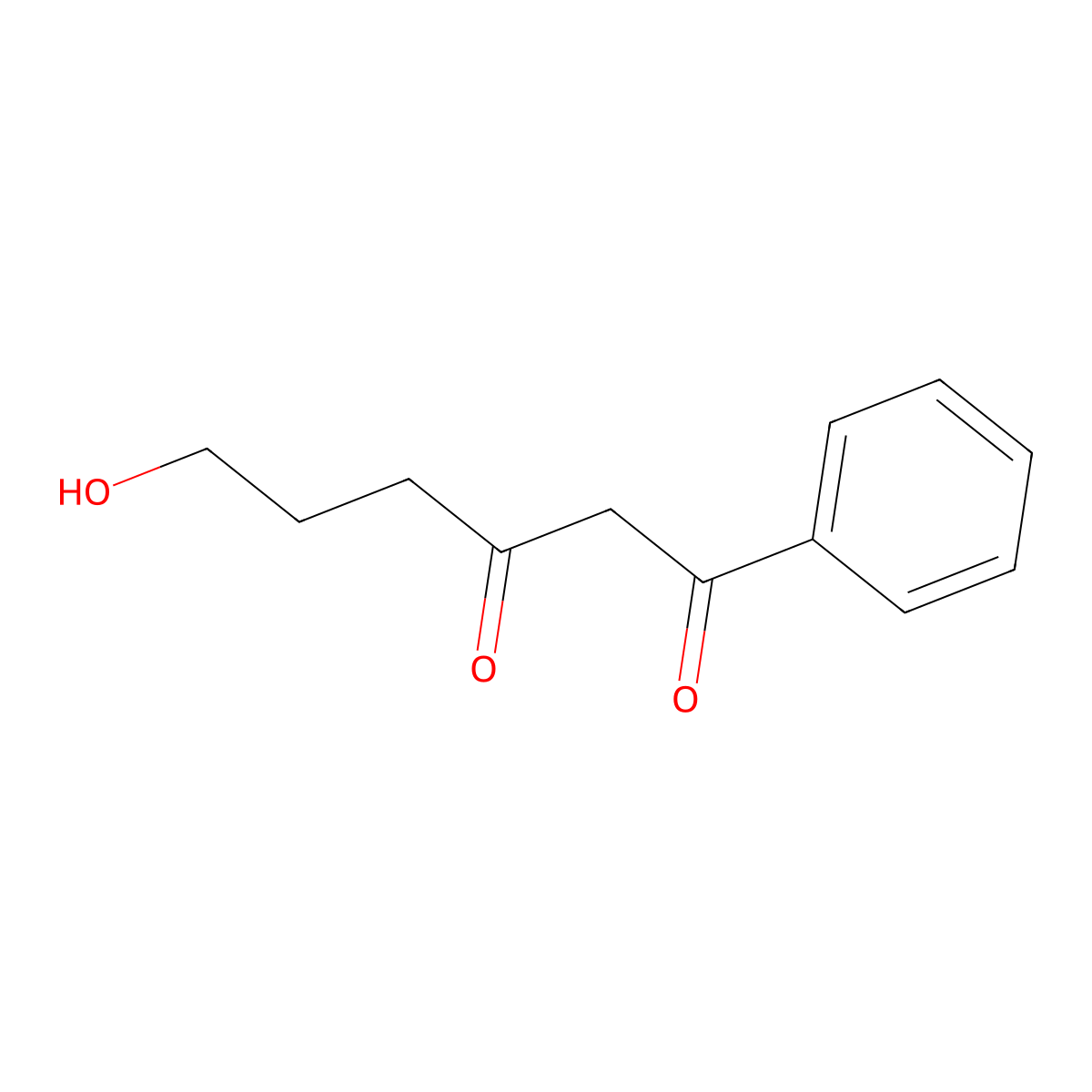 6-Hydroxy-1-phenylhexane-1,3-dione molecular structure, CAS 23894-54-4