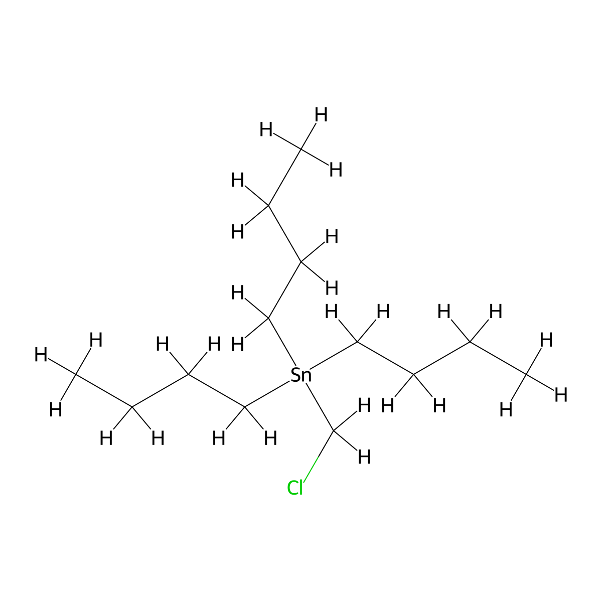 Tributyl(chloromethyl)stannane molecular structure, CAS 23895-61-6
