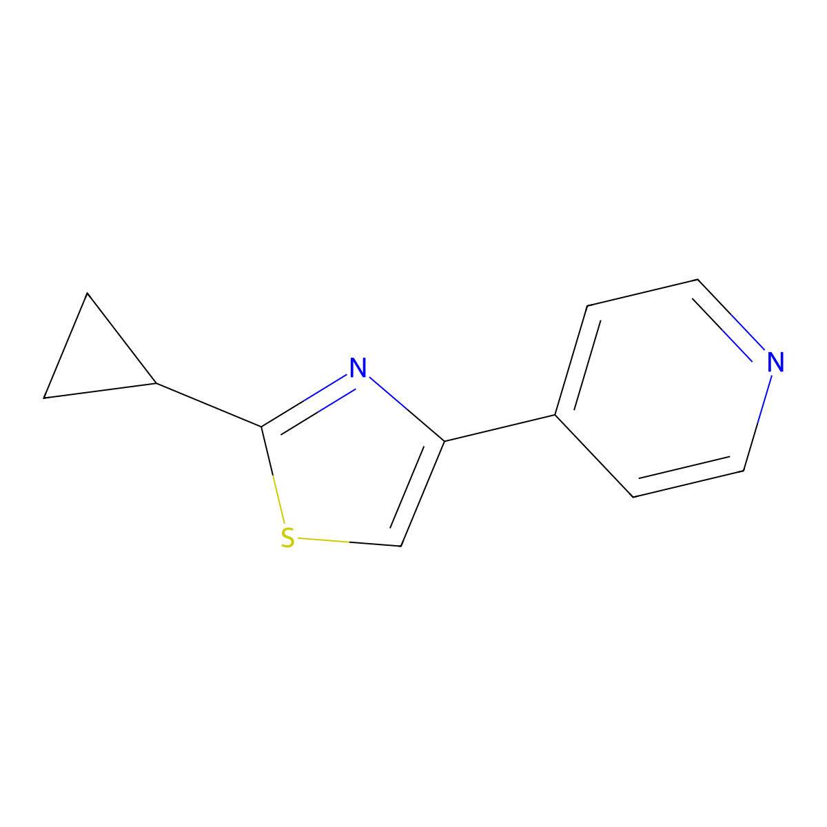 4-(2-Cyclopropyl-4-thiazolyl)pyridine molecular structure, CAS 23899-33-4